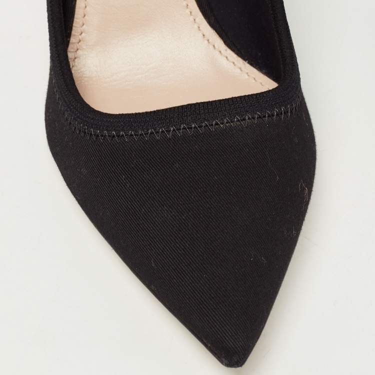 مملوكة مسبقًا Miu Miu Black Neoprene Pointed Toe Pumps Size 38