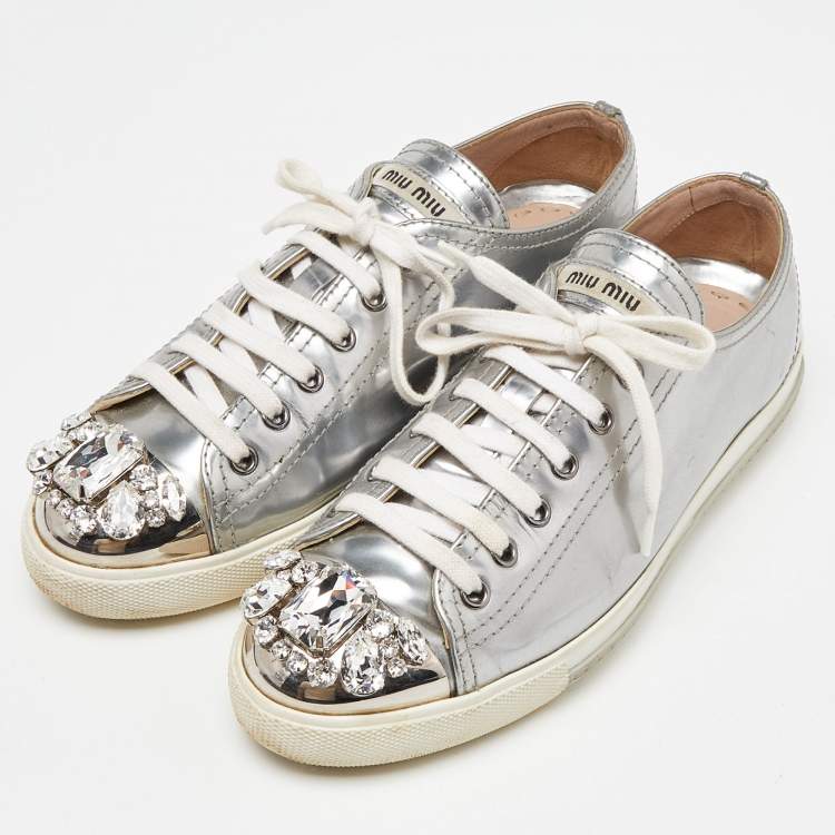 Miu Miu Sneakers - Silver Sneakers, Shoes - MIU135869 | The RealReal