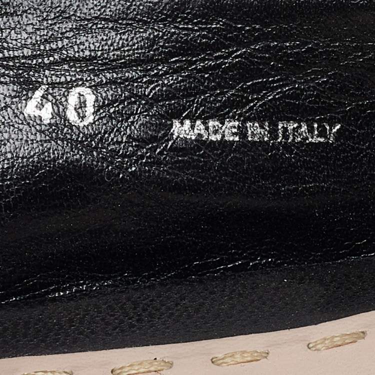 مملوكة مسبقًا Miu Miu Black Leather Crystal Embelished Platform Espadrilles Flats Size 40