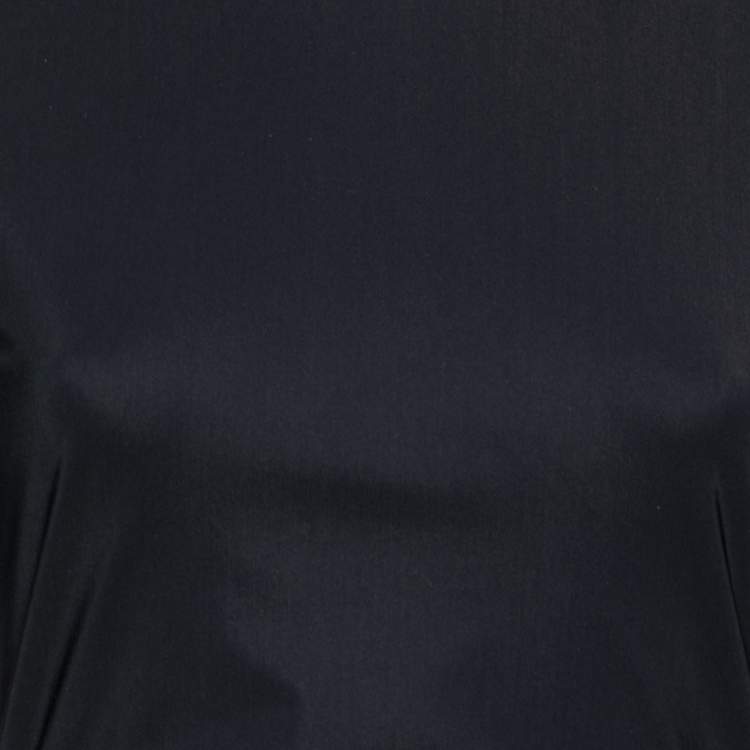 Pre Owned MM6 Maison Margiela Black Jersey Overlay Detail Long Sleeve Bodysuit M