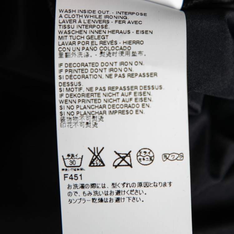 Pre Owned MM6 Maison Margiela Black Jersey Overlay Detail Long Sleeve Bodysuit M