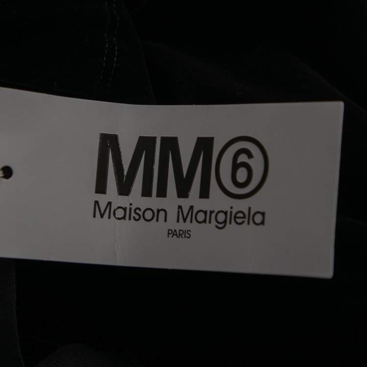 Pre Owned Maison Margiela MM6 Black Velvet Elasticized Waist Trousers M