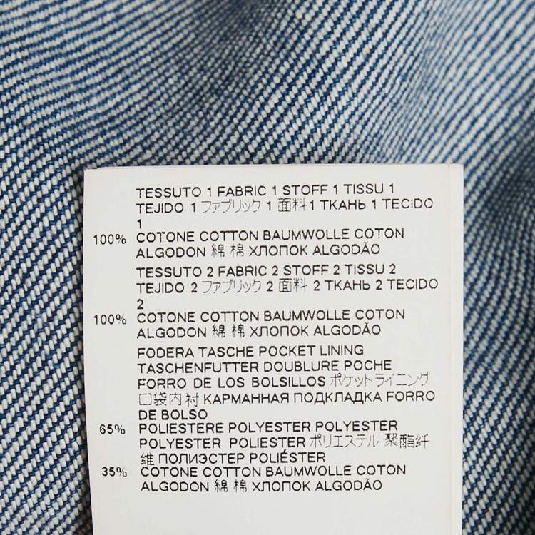 Pre Owned MM6 Maison Margiela Blue Denim Sleeveless Long Dress L