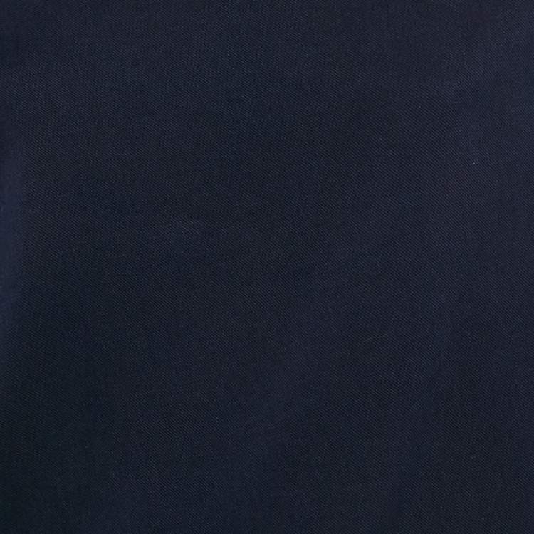 Pre Owned MM6 Maison Margiela Dark Blue Cotton Knot Detail Short Dress One Size