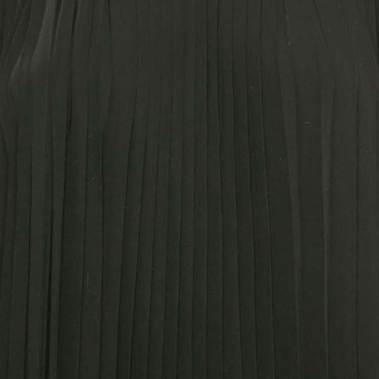 Pre Owned MM6 Maison Martin Margiela Black Plisse Midi Dress M
