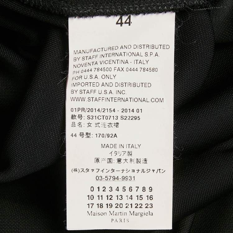 Pre Owned MM6 Maison Margiela Black Jersey Mini Dress M