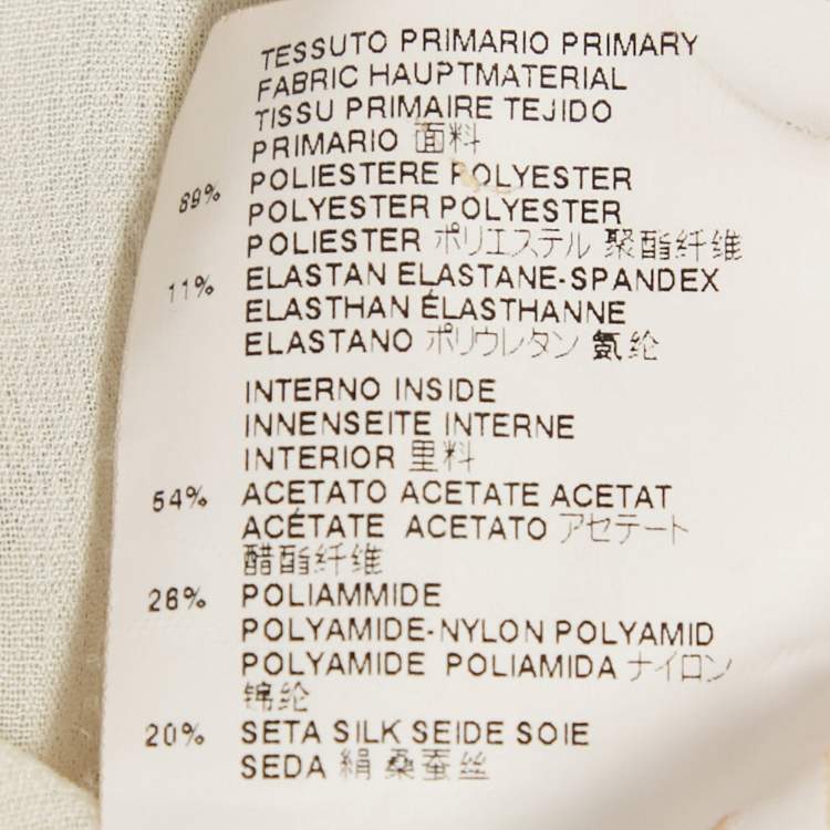 Pre Owned MM6 Maison Margiela Grey Printed Crepe Shift Dress M