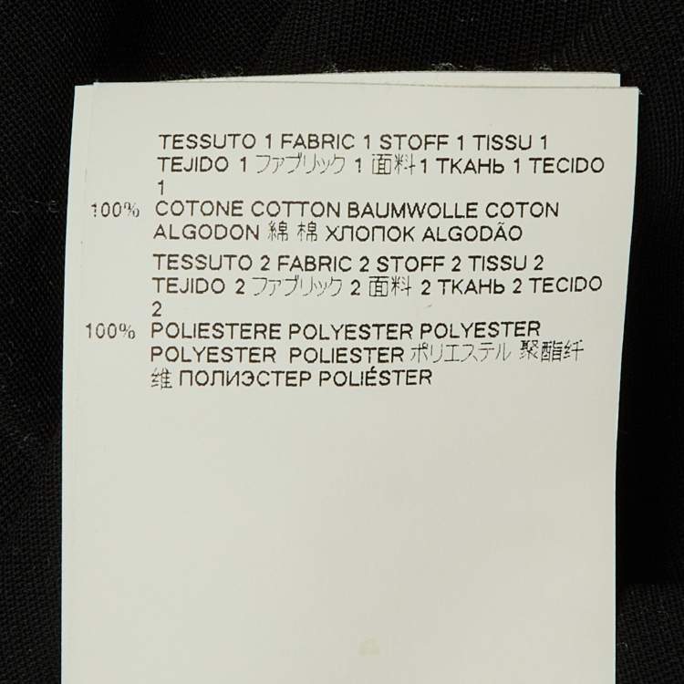 Pre Owned MM6 Maison Margiela Grey Cotton & Crepe Crew Neck Top M