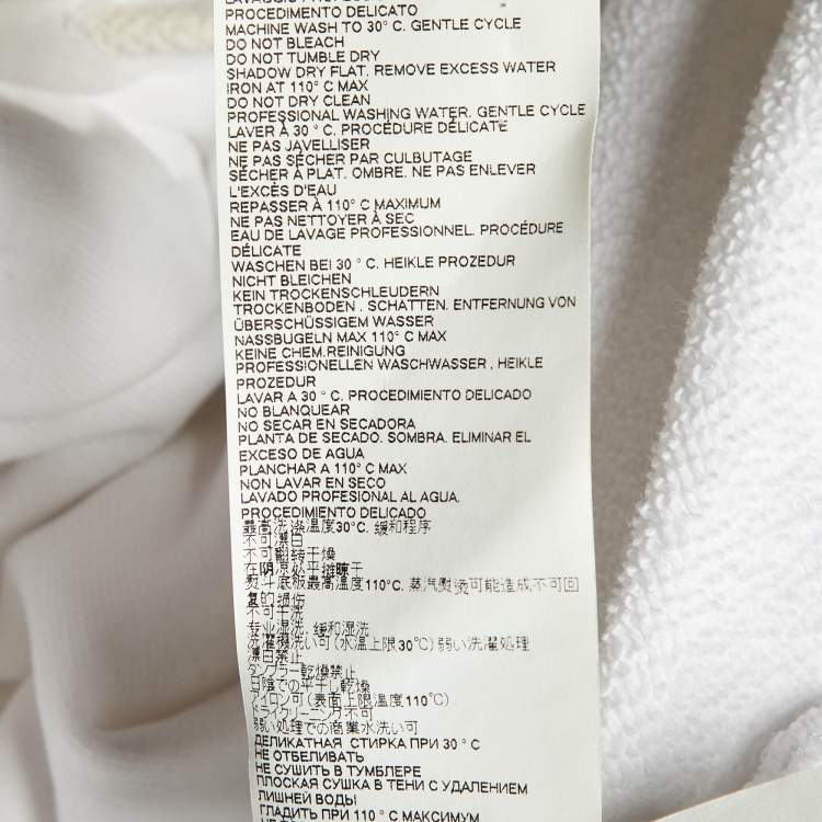 Pre Owned MM6 Maison Margiela White Logo Print Cotton Hoodie S