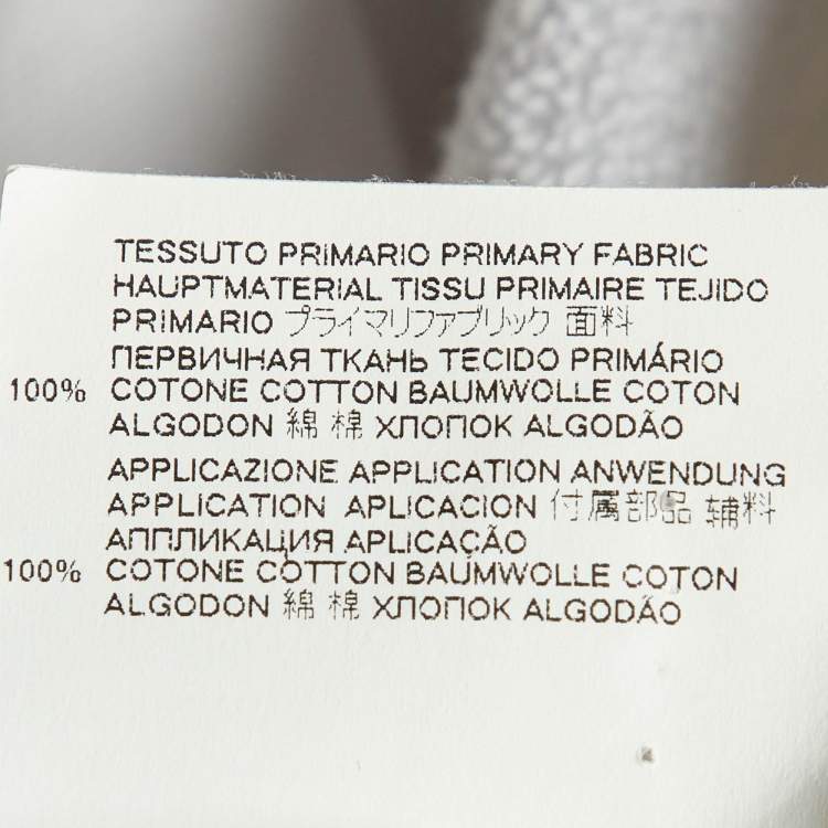 Pre Owned MM6 Maison Margiela White Logo Print Cotton Hoodie S