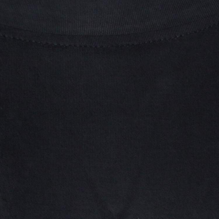 Pre Owned MM6 Maison Margiela Black Mesh Panel Overlay Oversized Midi Dress XS