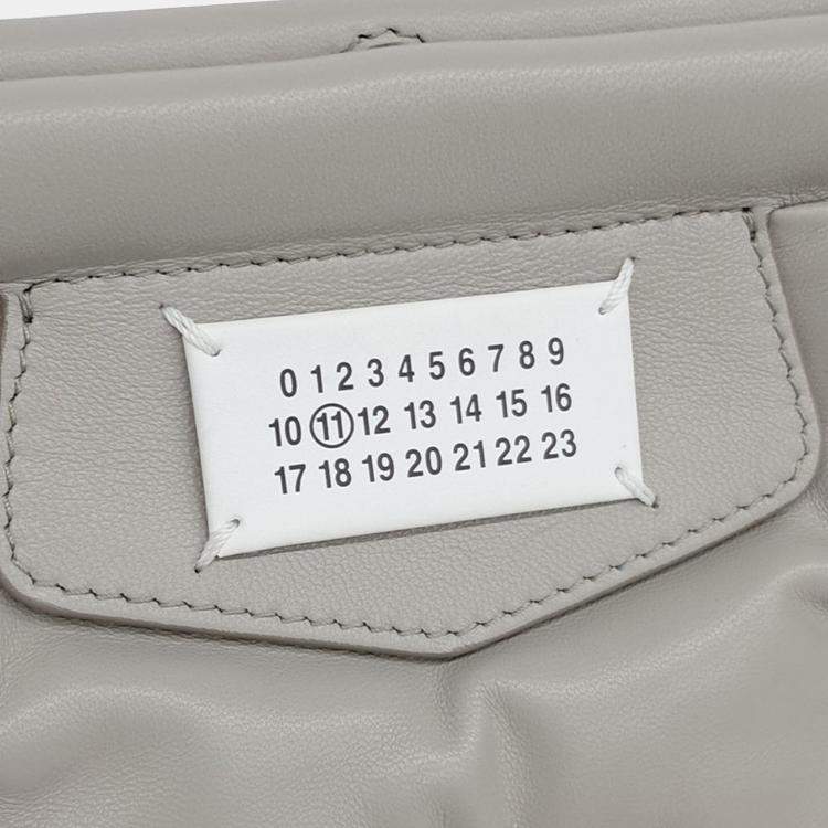 Pre Owned MM6 Maison Margiela Grey Leather Glam Slam Bag