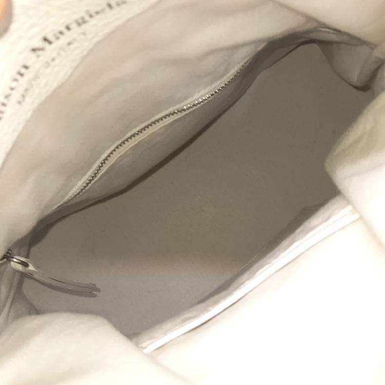 Pre Owned MM6 Maison Margiela White Leather 5AC bag medium