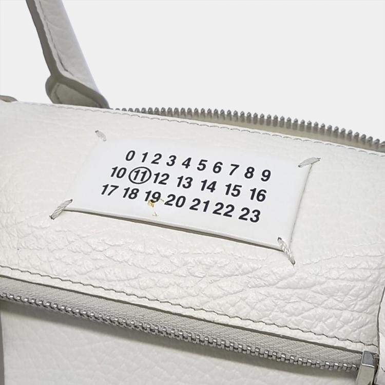 Pre Owned MM6 Maison Margiela White Leather 5AC bag medium