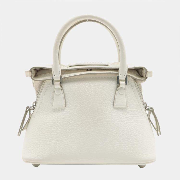 Maison Margiela 5AC Leather 2way handbag White MM6 Maison Margiela ...