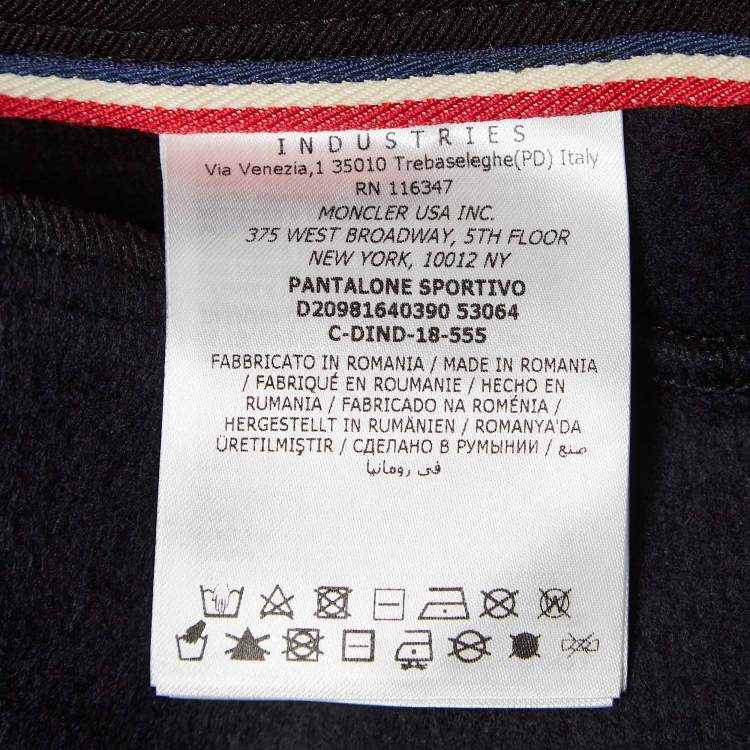 Pre Owned Moncler Grenoble Black Technical Jersey Stirrup Ski Pants M