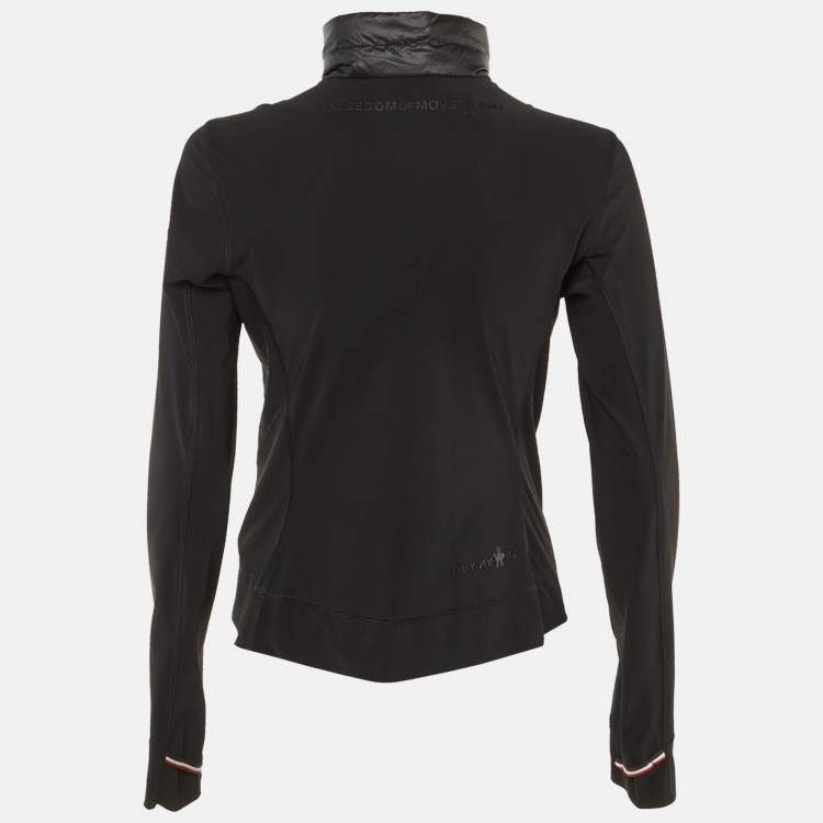 Pre Owned Moncler Grenoble Black Quilted Down Zip Up Jacket M