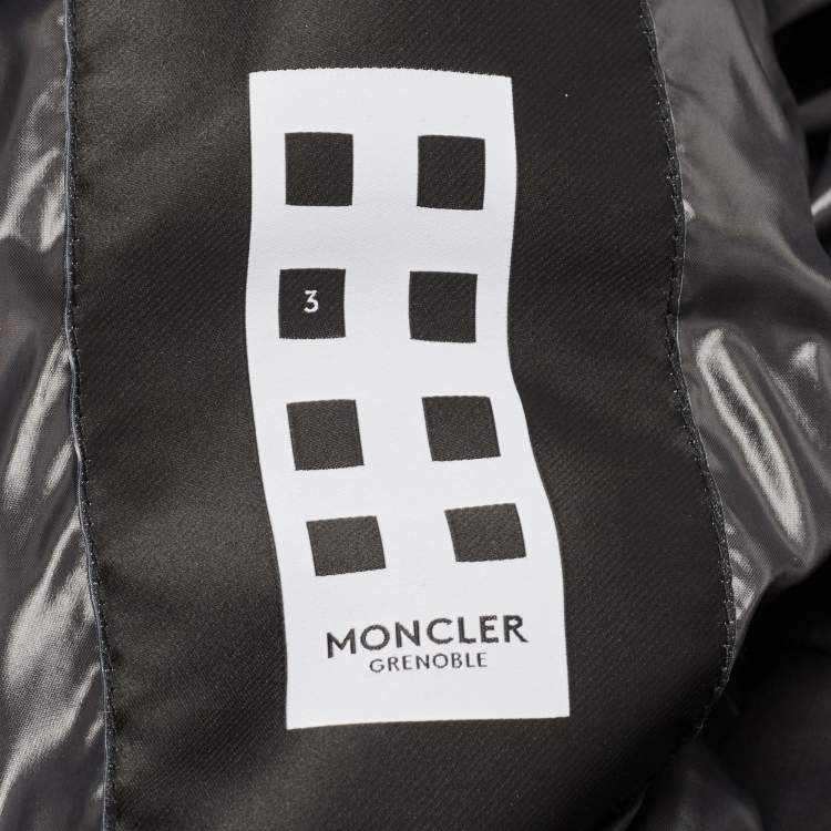 Pre Owned Moncler Grenoble Green Velvet Hooded N°3 Puffer Jacket M