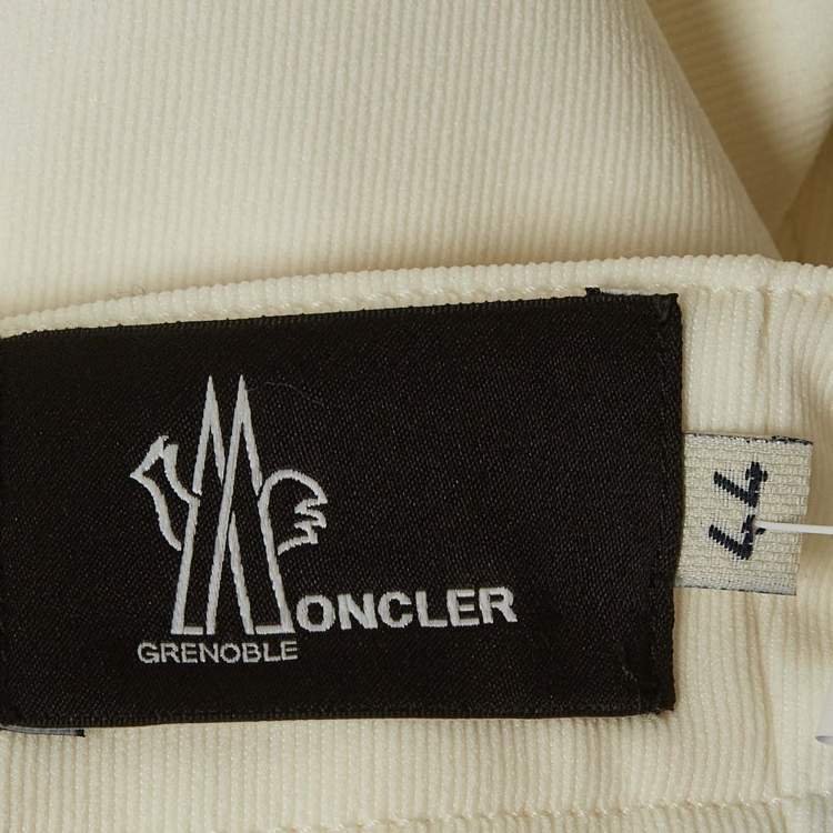 Pre Owned Moncler Grenoble White Technical Jersey Stirrup Ski Pants M