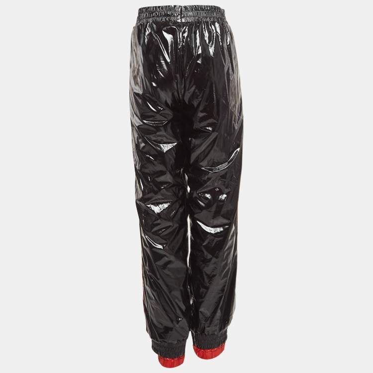 Moncler x Palm Angels Black Side Stripe Synthetic Logo Applique Joggers M Moncler TLC