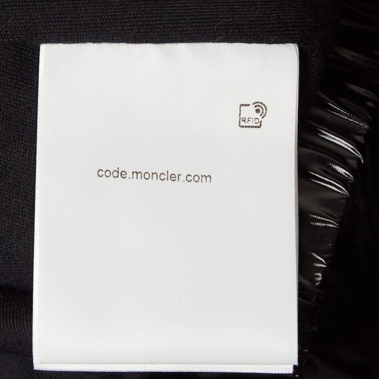 Pre Owned Moncler x Palm Angels Black Side Stripe Synthetic Logo Applique Joggers M