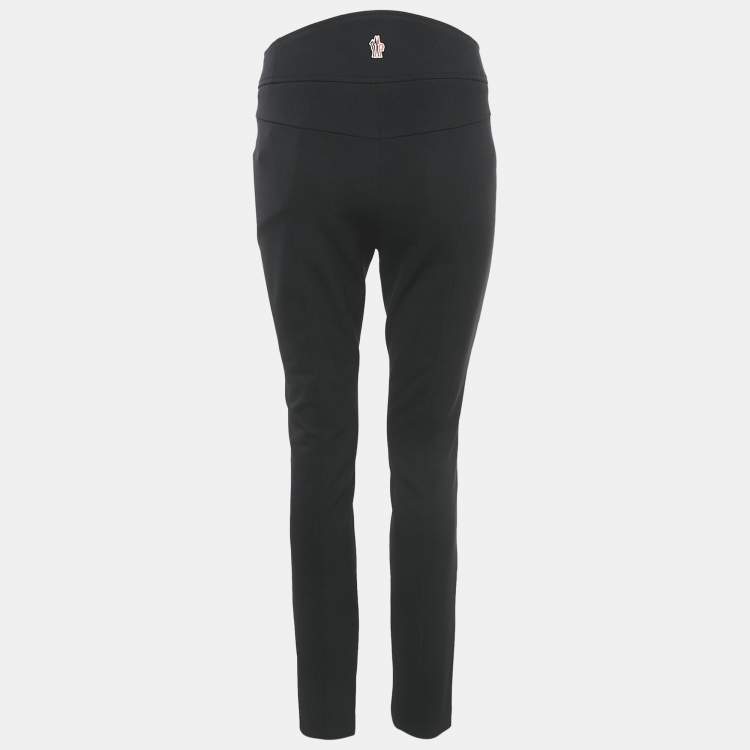 Pre Owned Moncler Grenoble Black Gabardine Trousers M
