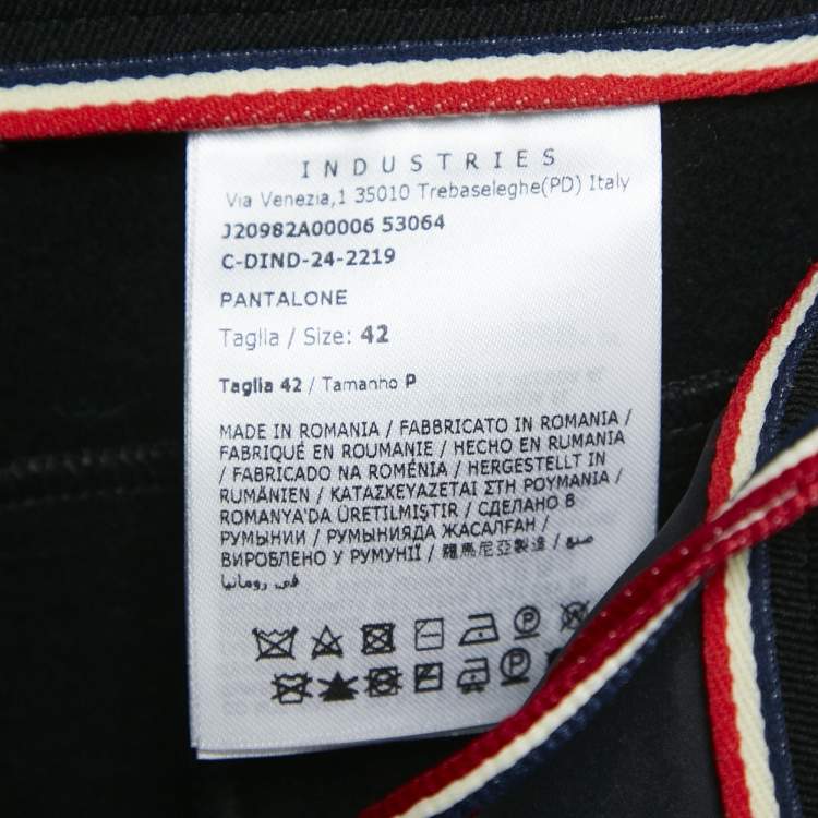 Pre Owned Moncler Grenoble Black Gabardine Trousers M