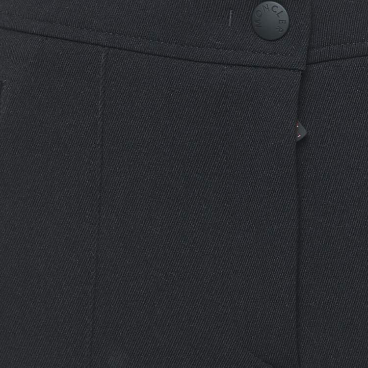 Pre Owned Moncler Grenoble Black Gabardine Trousers M