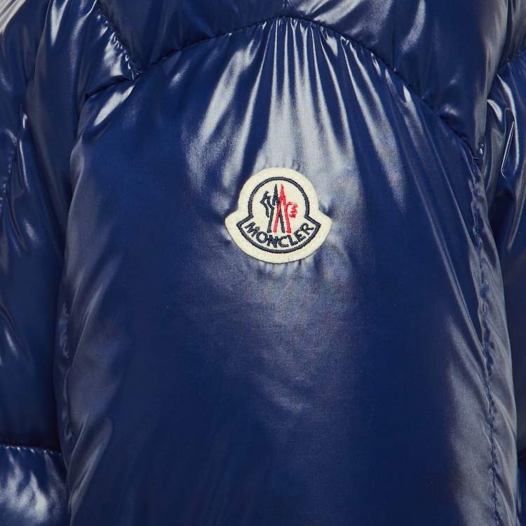 Pre Owned Moncler Blue Nylon Puffer Parana Down Jacket M/L