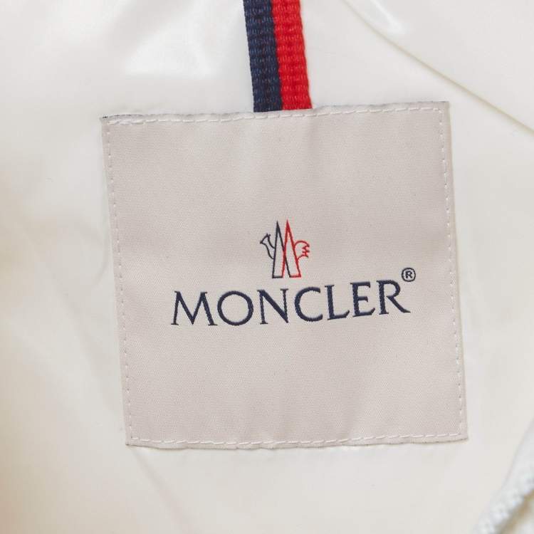 Pre Owned Moncler White Nylon Ghany Down Gilet M