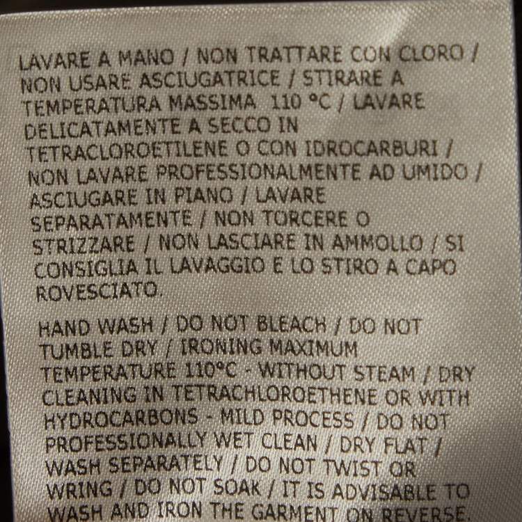 Pre Owned Moncler Black Gabardine Pencil Skirt L