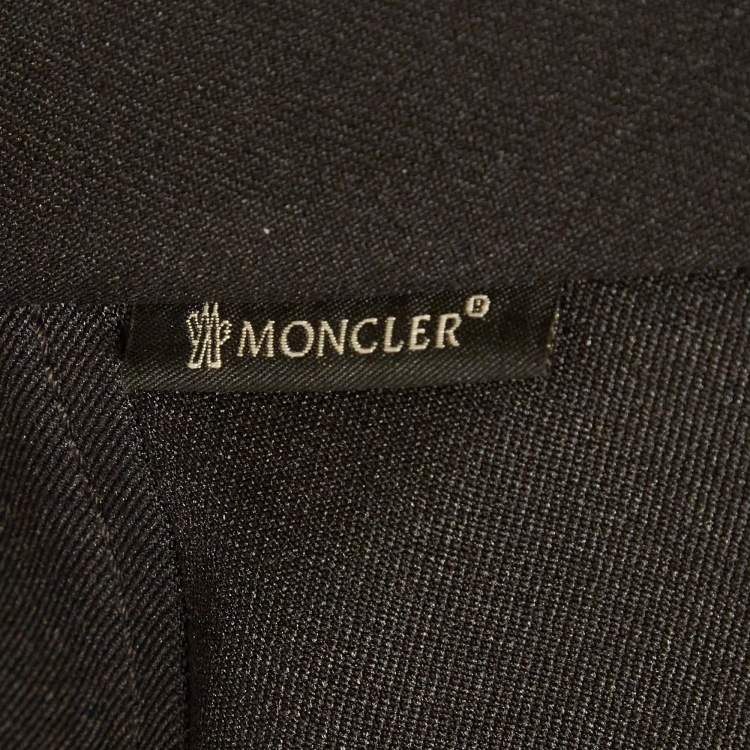 Pre Owned Moncler Black Gabardine Pencil Skirt L