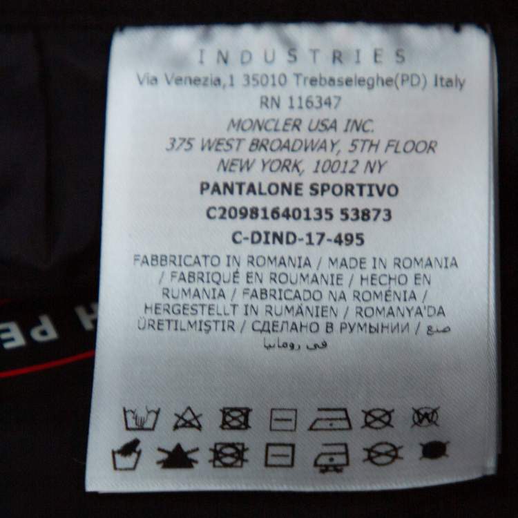 مملوكة مسبقًا Moncler Black Padded Sportivo Ski Pants M