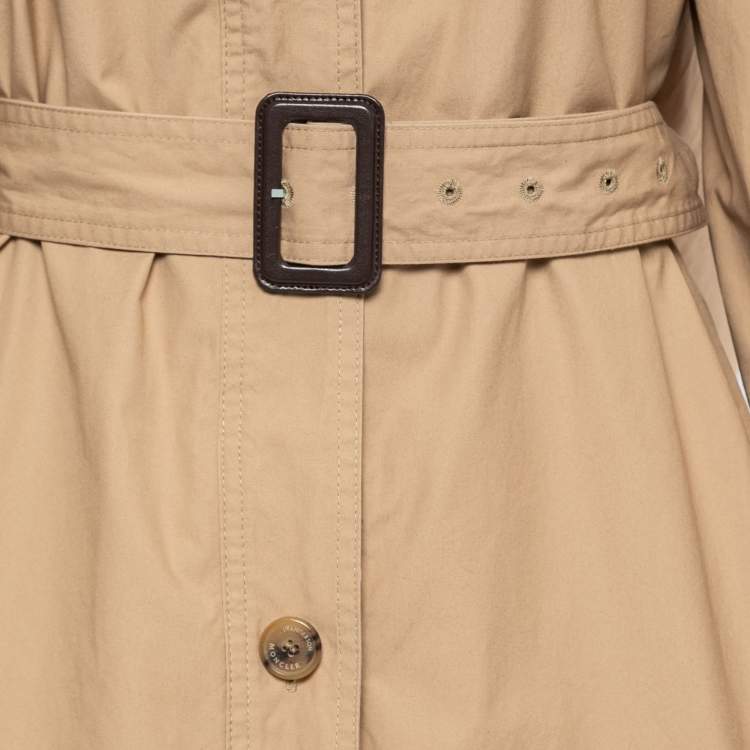 Pre Owned Moncler X JW Anderson Beige Gabardine Trench Coat XS