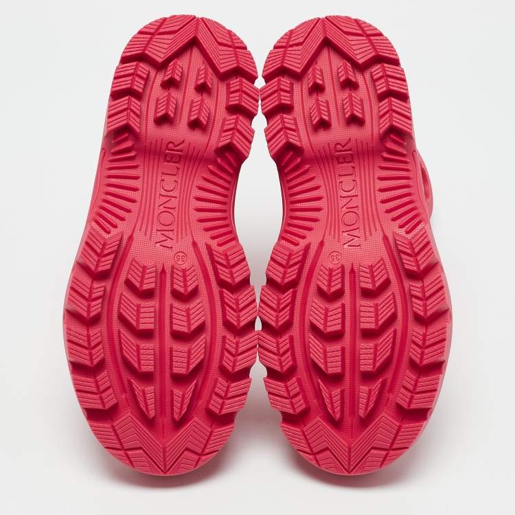 Pre Owned Moncler Pink Rubber Misty Rain Boots Size 35