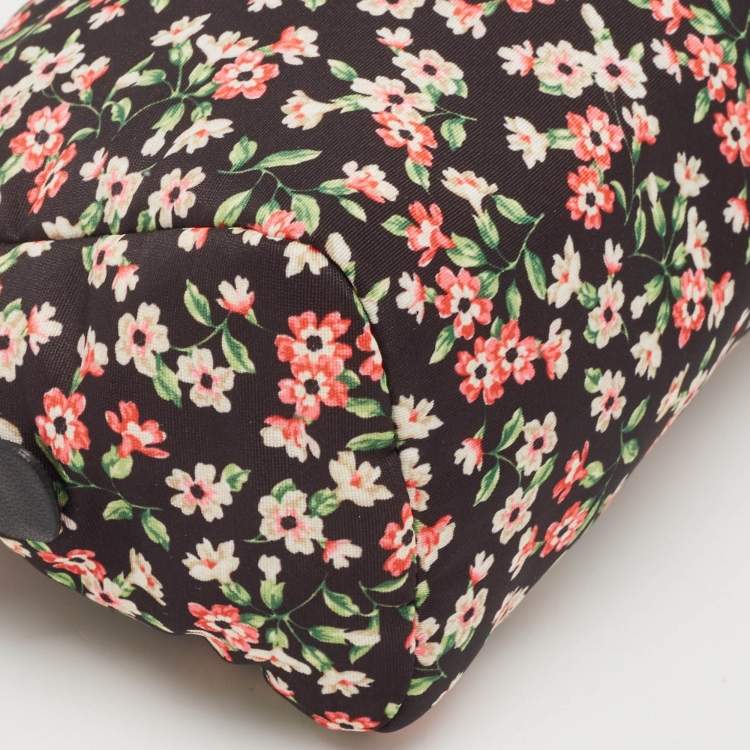 Pre Owned Moncler Multicolor Floral Print Fabric Cosmetic Pouch