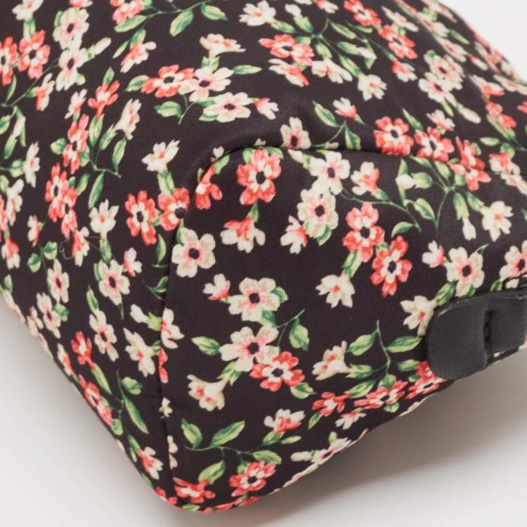 Pre Owned Moncler Multicolor Floral Print Fabric Cosmetic Pouch