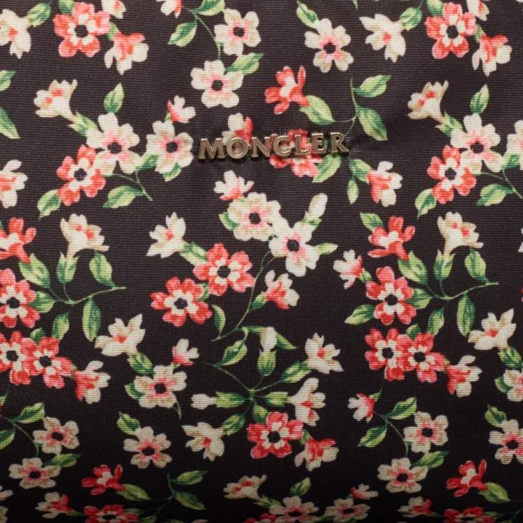 Pre Owned Moncler Multicolor Floral Print Fabric Cosmetic Pouch