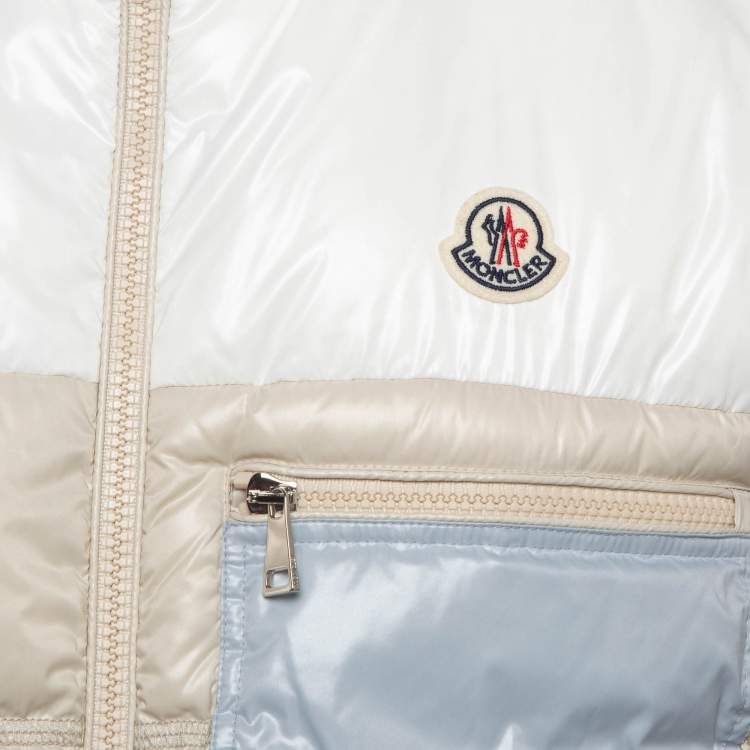 Pre Owned Moncler Beige Nylon Down Criel Vest M
