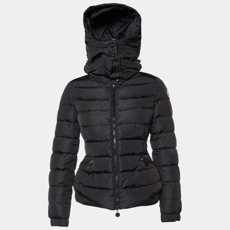 Pre Owned Moncler Black Nylon Detachable Hood Sanglier Giubbotto Down Jacket XS