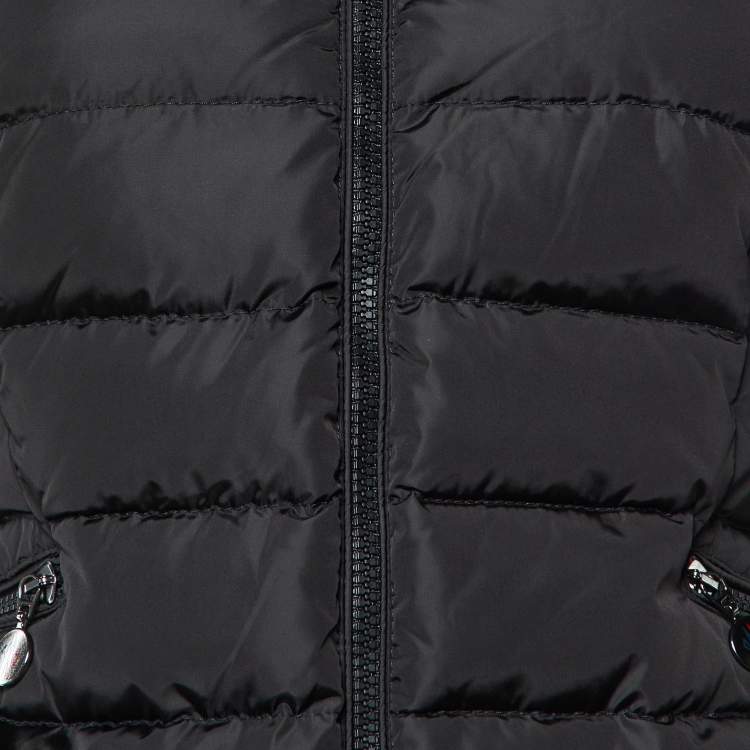 Pre Owned Moncler Black Nylon Detachable Hood Sanglier Giubbotto Down Jacket XS
