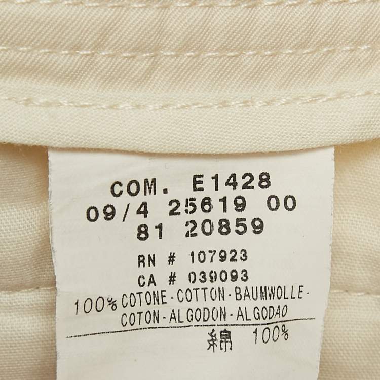 Pre Owned Moncler White Cotton Pencil Skirt L