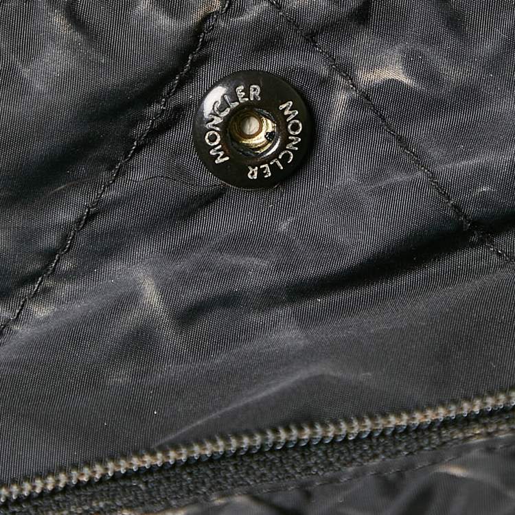 Pre Owned Moncler Black Nylon Puffer Down Jacket S