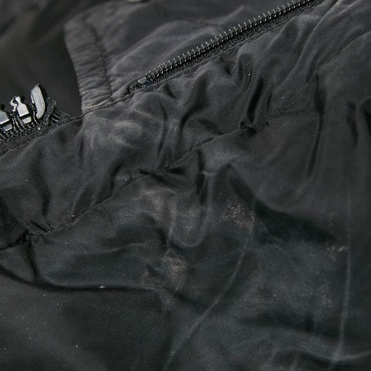Pre Owned Moncler Black Nylon Puffer Down Jacket S