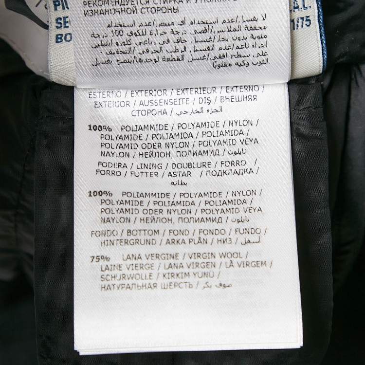 Pre Owned Moncler Black Nylon Puffer Down Jacket S