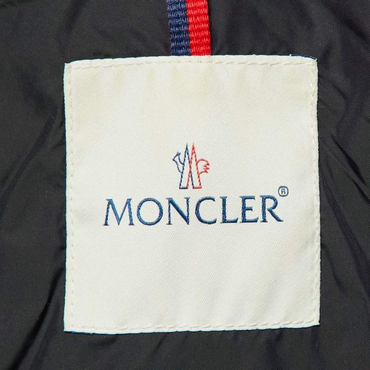 Pre Owned Moncler Black Nylon Flamette Quilted Coat XS