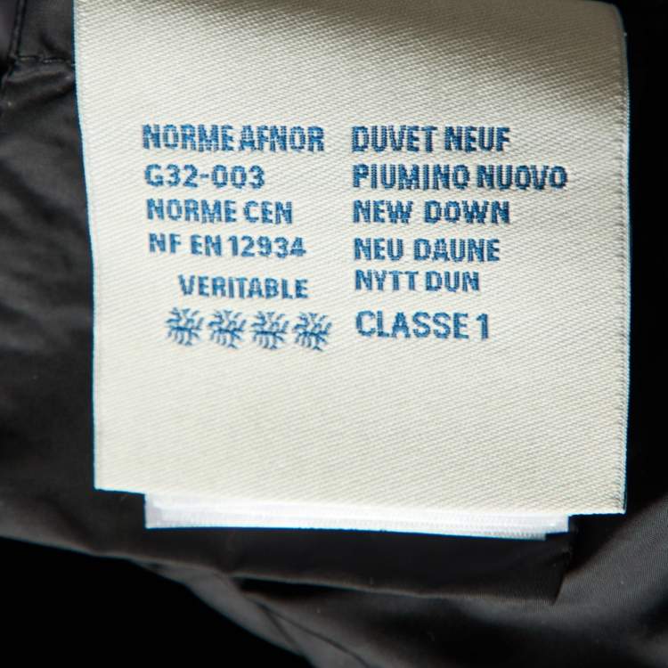 Pre Owned Moncler Black Nylon Flamette Quilted Coat XS