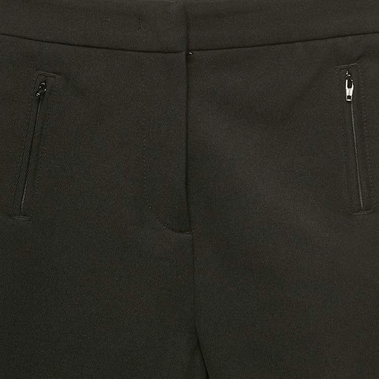 Pre Owned Moncler Black Gabardine Trousers M