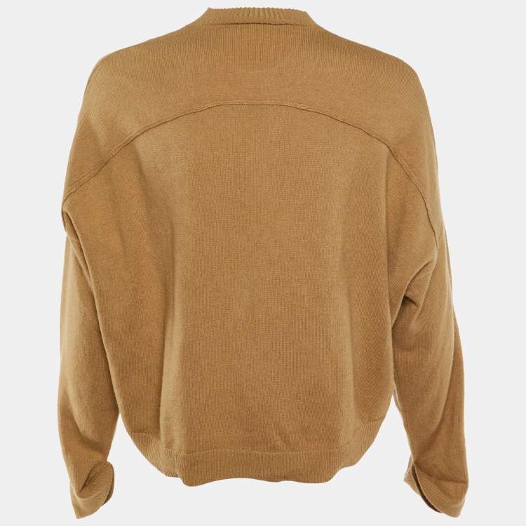 Pre Owned Moncler Brown Wool & Cashmere Jumper S