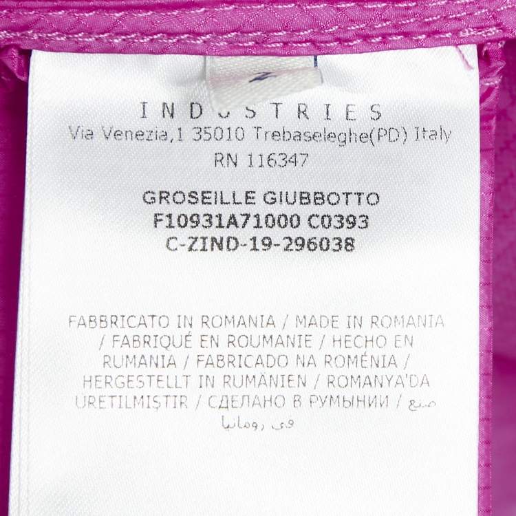 Pre Owned Moncler Pink Nylon Zip-Up Hooded Groseille Giubbotto Jacket S